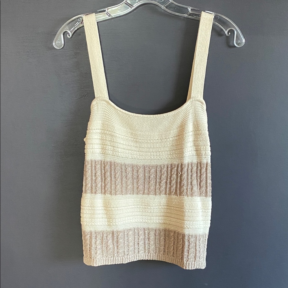 Splendid Beige and Tan Striped Camisole